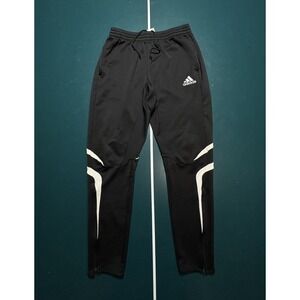 Adidas Clima 365 Soccer Track Pants Men's Large Black Drawstring Zip Pockets